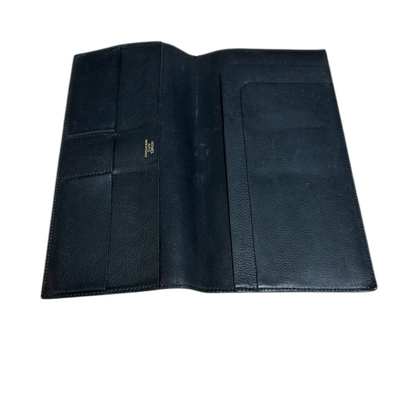 HERMES Compartment Wallet Black Leather Made in France - Picture 5 of 11